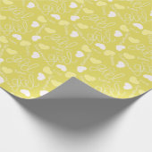 Zitronengelbe Liebe Geschenkpapier (Ecke)
