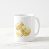 Zitronengelbe Macarons Kaffeetasse (VorderseiteRechts)