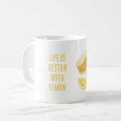 Zitronengelbe Macarons Kaffeetasse (Vorderseite Links)