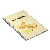 Zitronengelbe Macarons Notizblock (Rechte Seite)