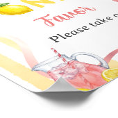 Zitronengelbe Schleife Freshly One Erstes Geburtst Poster (Ecke)