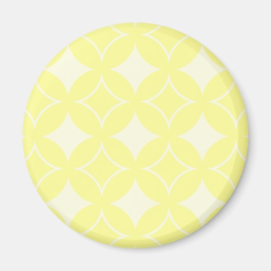 Zitronengelbe Shippo-Muster Magnet (Vorne)