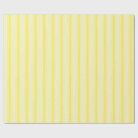 Zitronengelbe Streifen Geschenkpapier (Flach)