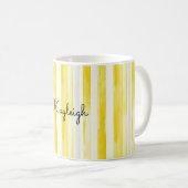 Zitronengelbe Streifen  Kaffeetasse (VorderseiteRechts)