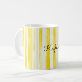 Zitronengelbe Streifen  Kaffeetasse (Vorderseite Links)