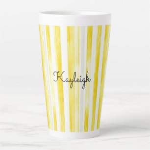 Zitronengelbe Streifen Milchtasse