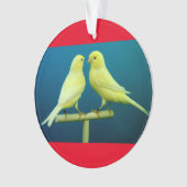 Zitronengelbe Weihnachtsbaum-Verzierung Ornament (Vorderseite)