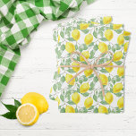 Zitronengelbe, weiße, grüne Sommermuster Geschenkpapier Set<br><div class="desc">Juckes,  köstliches,  wasserfarbenes Zitronen in Gelb,  Grün und Weiß. Ideal für Ihre Sommergeburtstage,  Brautpartys und Hochzeiten.</div>
