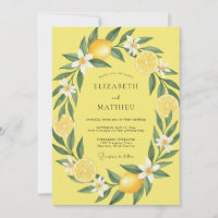 Zitronengelbe Zitrus-Eukalyptus-Hochzeit