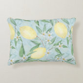 Zitronengelbe Zitrusfrüchte Dekokissen (Vorderseite)