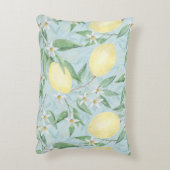 Zitronengelbe Zitrusfrüchte Dekokissen (Rückseite(Vertikal))