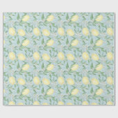 Zitronengelbe Zitrusfrüchte Geschenkpapier (Flach)