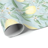 Zitronengelbe Zitrusfrüchte Geschenkpapier (Rolleneckpunkt)