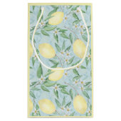 Zitronengelbe Zitrusfrüchte Kleine Geschenktüte (Rückseite)