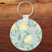 Zitronengelbe Zitrusfrüchte Schlüsselanhänger (Vorderseite)