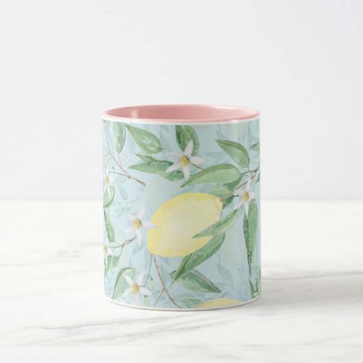 Zitronengelbe Zitrusfrüchte Tasse (Zentrum)