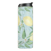 Zitronengelbe Zitrusfrüchte Thermosbecher (Nach links gedreht)