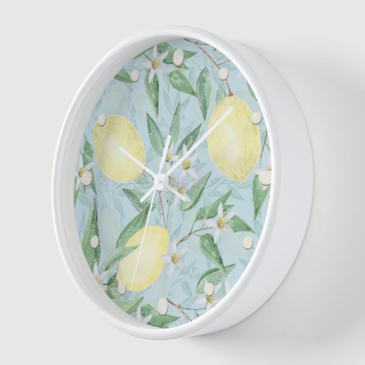 Zitronengelbe Zitrusfrüchte Uhr (Winkel)