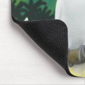 Zitronengelber Cockatoo Mousepad (Ecke)