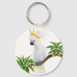 Zitronengelber Cockatoo-Schlüsselanhänger Schlüsselanhänger