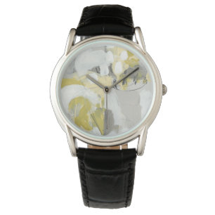 Zitronengelber Nebel Armbanduhr