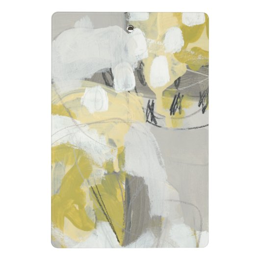 Zitronengelber Nebel Mini Klemmbrett (Rückseite)