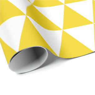 Zitronengelbes Dreieck-Packpapier Geschenkpapier