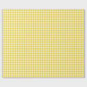 Zitronengelbes Gingham-Packpapier Geschenkpapier (Flach)