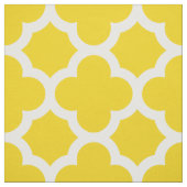 Zitronengelbes klassisches Quatrefoil Stoff (Muster)