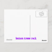 Zitronengestein Postkarte (Rückseite)