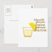 Zitronengin und Tonika Postkarte (Vorne/Hinten)