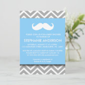 Zitronengoldgraue Zickzack Einladung (Stehend Vorderseite)