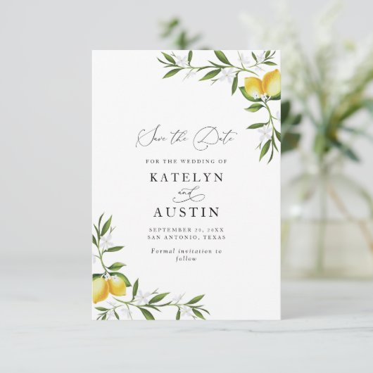 Zitronengras Einladung (Stehend Vorderseite)