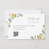 Zitronengras Hochzeit RSVP-Karte RSVP Karte (Vorderseite)