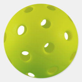 Zitronengrün, echtes Pickleball Runder Aufkleber