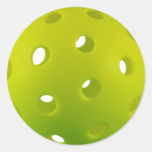 Zitronengrün, echtes Pickleball Runder Aufkleber (Vorderseite)