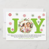 Zitronengrün Joy und Weihnachten Blumenkranz Foto (Vorderseite)