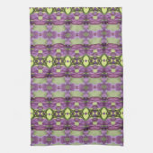Zitronengrün mit Purpur Geschirrtuch (Vertikal)
