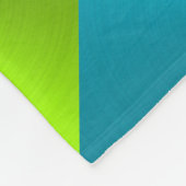 Zitronengrün Türkisblau Diamantfarben Muster Fleecedecke (Ecke)