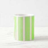 Zitronengrün und Beige, fünf Streifen Kaffeetasse (Mittel)