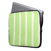 Zitronengrün und Beige, fünf Streifen Laptopschutzhülle (Vorderseite Links)