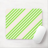 Zitronengrün und Beige, fünf Streifen Mousepad (Mit Mouse)