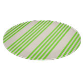 Zitronengrün und Beige, fünf Streifen Schneidebrett (Ecke)