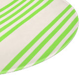 Zitronengrün und Beige, fünf Streifen Schneidebrett (Ecke)