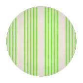 Zitronengrün und Beige, fünf Streifen Schneidebrett (Vorderseite)