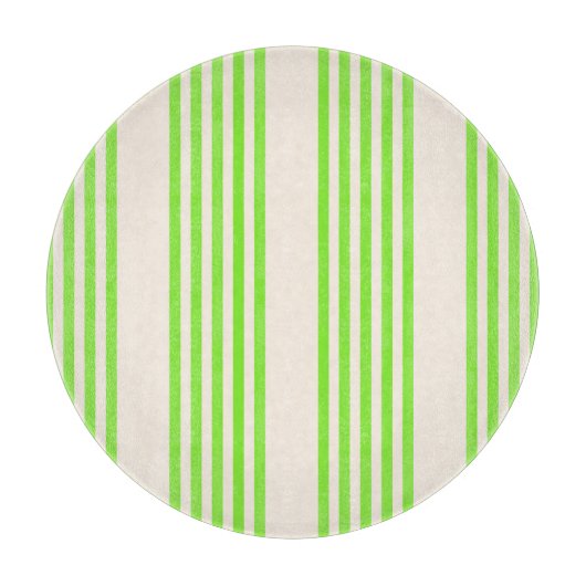 Zitronengrün und Beige, fünf Streifen Schneidebrett (Vorderseite)