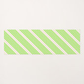 Zitronengrün und Beige, fünf Streifen Yogamatte (Rückseite (Horizontal))