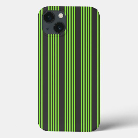 Zitronengrün und fünf Streifen Case-Mate iPhone Hülle (Rückseite)