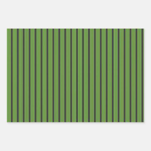 Zitronengrün und fünf Streifen Geschenkpapier Set (Vorderseite 3)