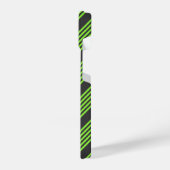 Zitronengrün und fünf Streifen iPhone Hülle (Linke Seite)